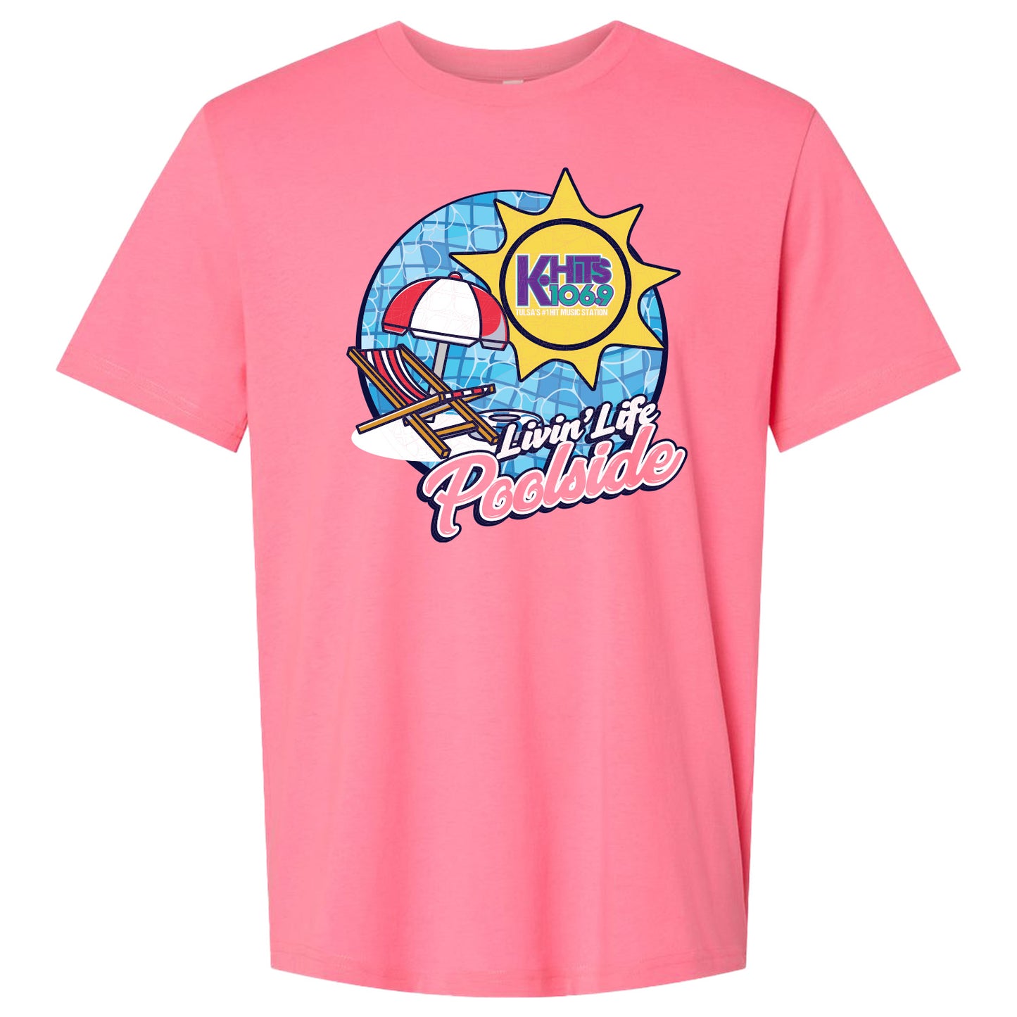 106.9 K-Hits - "Poolside" Adult Unisex Fashion Blended SS T
