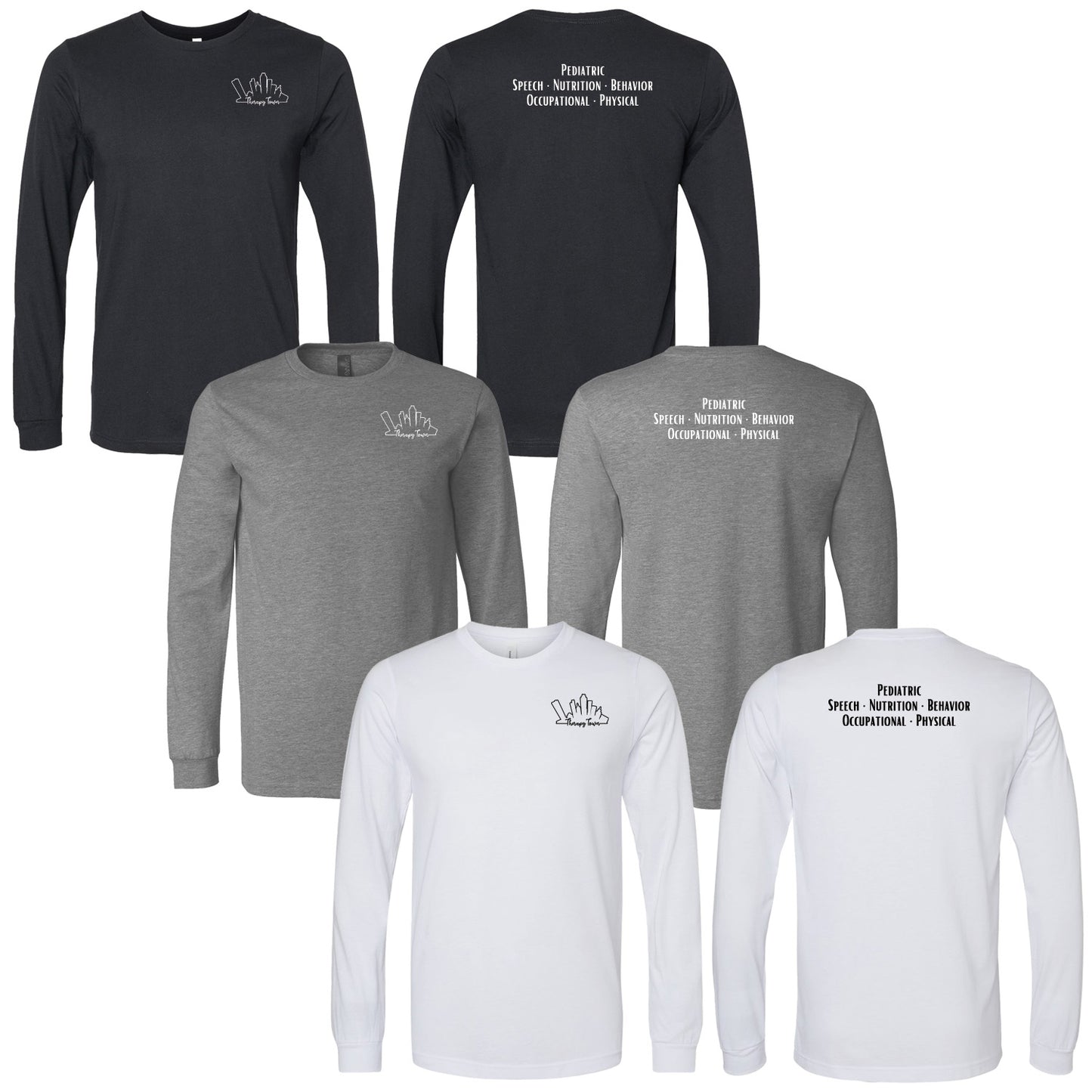 Therapy Town - Adult/Unisex Long Sleeve Fashion Blended T