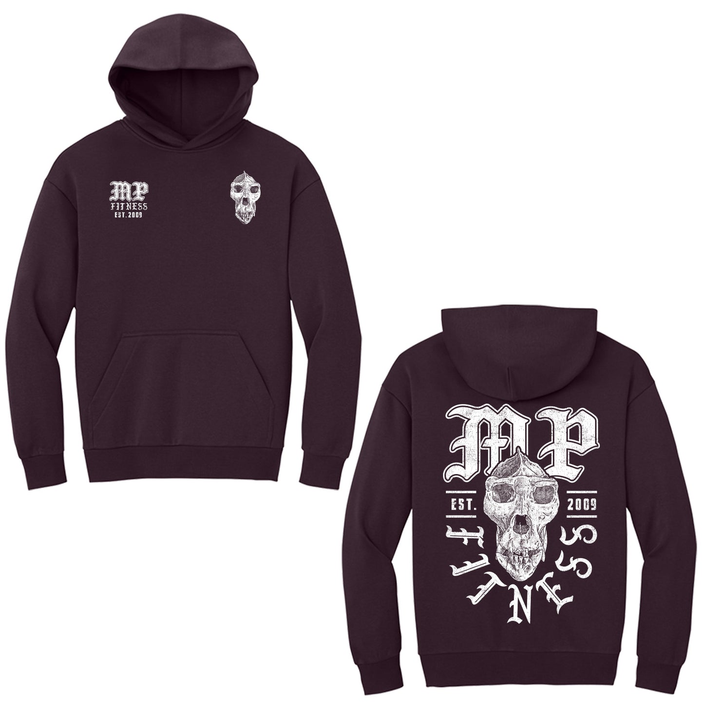 MP Fitness - "Skull" Adult/Unisex Heavyweight Fleece Hoodie