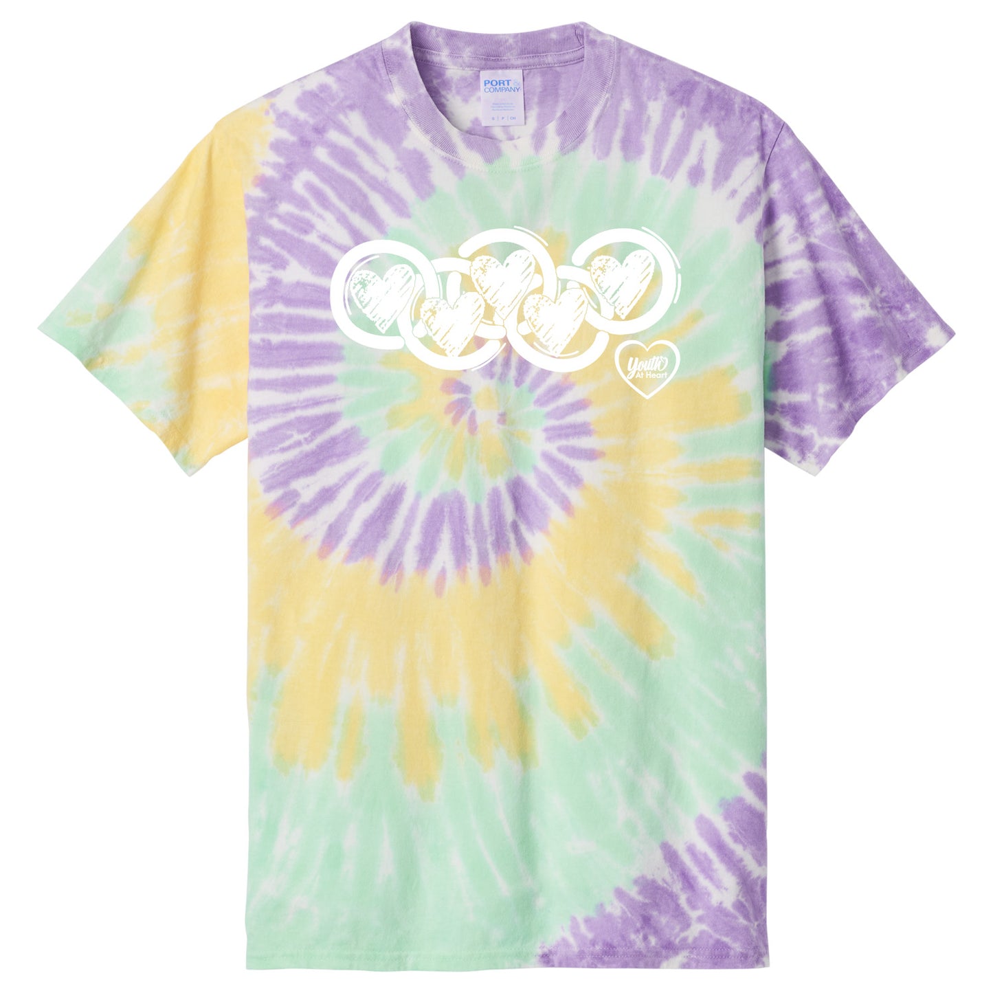 Youth At Heart - "YAHlympics" Youth/Adult Short Sleeve Tie-Dye Tee