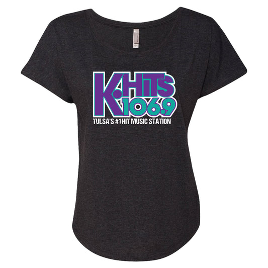 106.9 K-Hits - Women's Tri-Blend Dolman T-Shirt