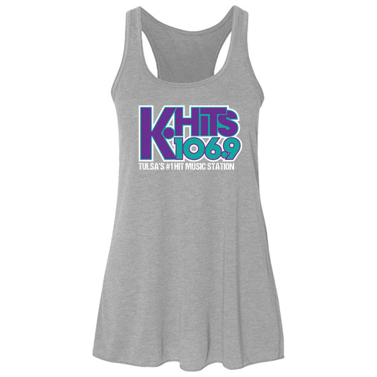 106.9 K-Hits - Women's Flowy Racerback Tank