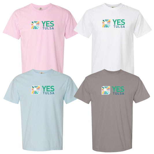 YES TULSA - Adult/Unisex Garment Dyed Short Sleeve T